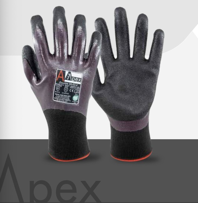 APEX DOUBLE 06-03-4 NİTRİL MEKANİKÇİ ELDİVENİ BEDEN XL