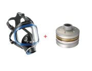 Drager 6300 Tam Yüz Gaz Maskesi+Drager A2B2E2K2HgP3 R D (KBRN FİLTRE) Filtre