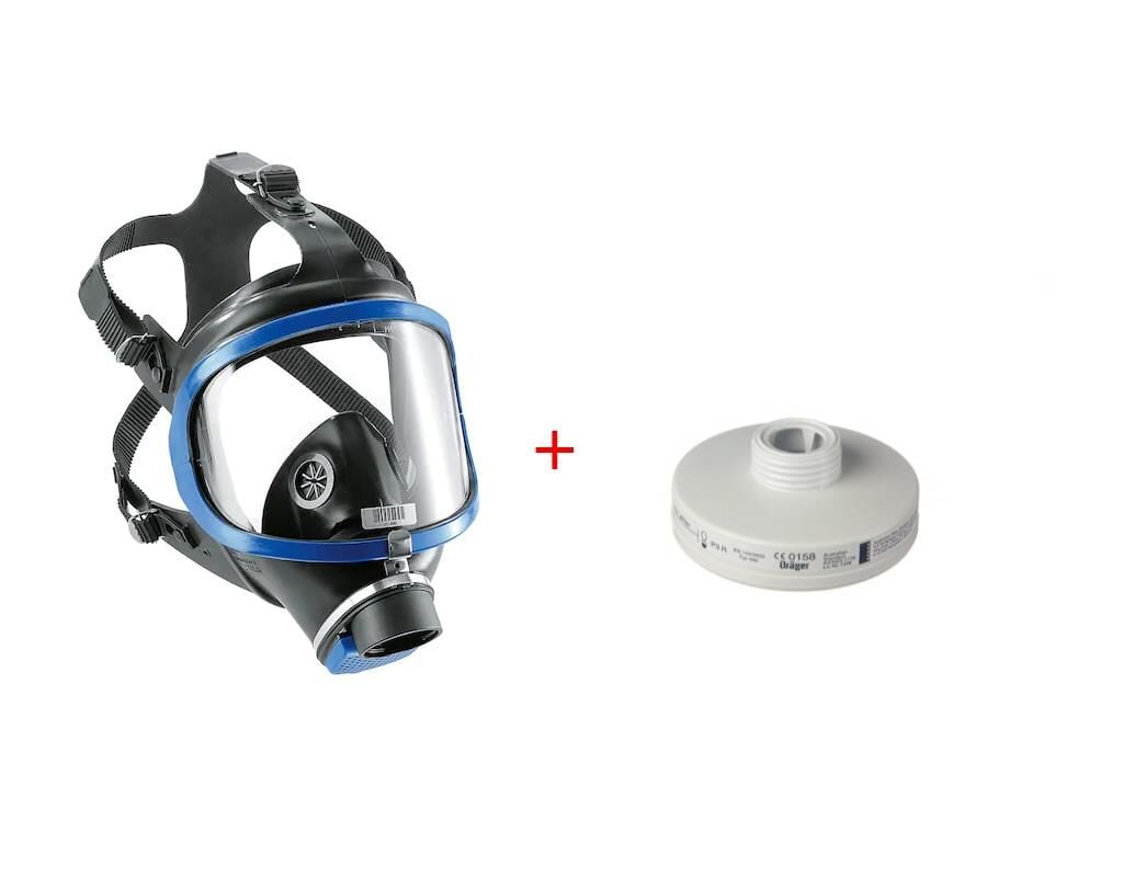 Drager 6300 Tam Yüz Gaz Maskesi+ Drager P3 Filtre