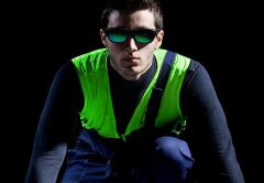 Univet 5X9.04.02.09 Siyah/Yeşil Çerçeve Yeşil Ayna Lens G.Gözlüğü