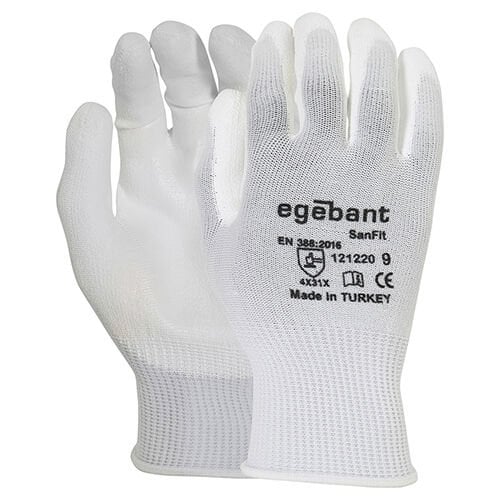 SanFit 121220 ½ PU Kaplı Naylon Eldiven NO:11 (10 çift)