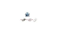 3M  7502 YARIM YÜZ MASKE+6059 ABEK1 FİLTRE+5925 P2 PED+ 501 FİLTRE TUTUCU KAPAK