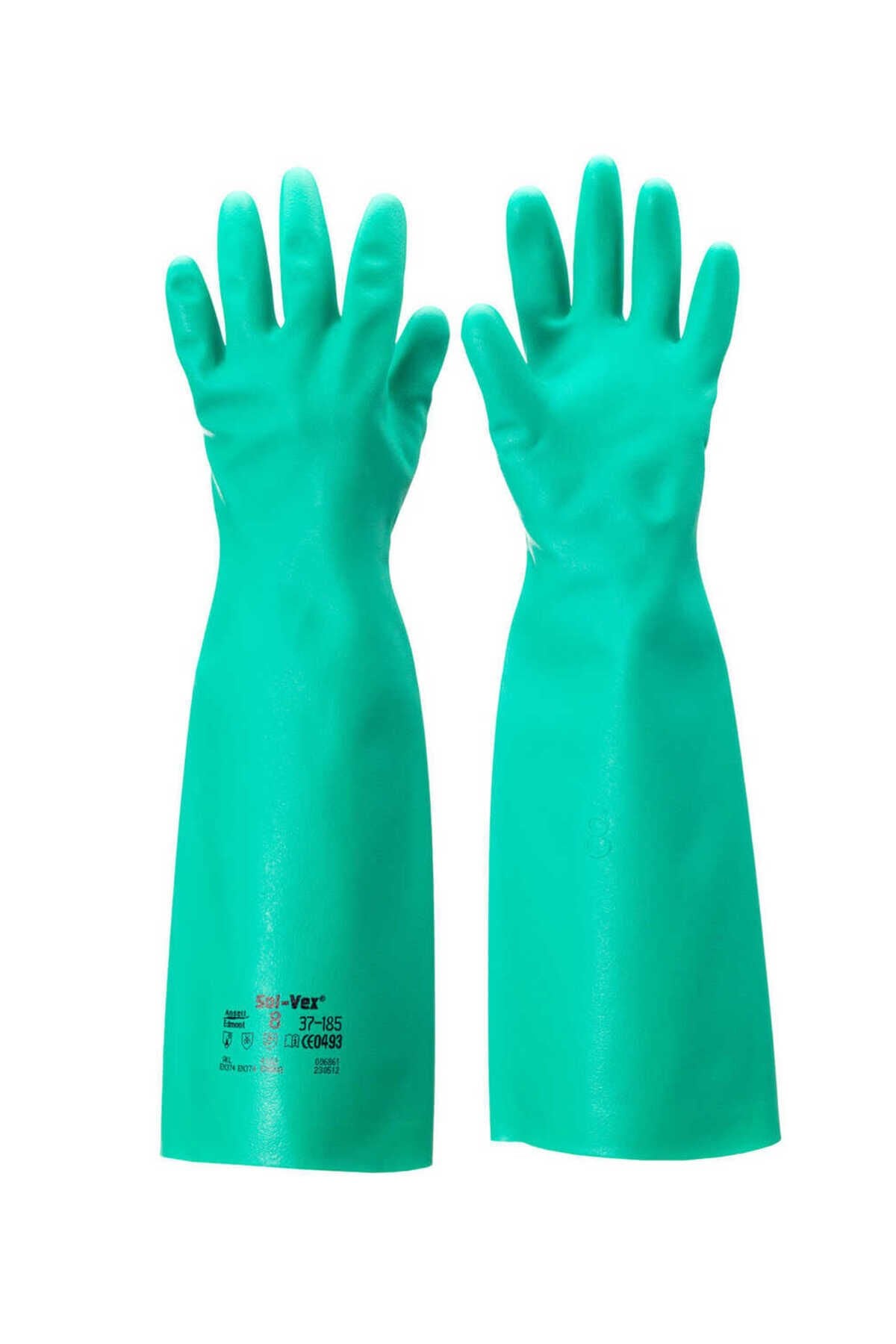 Solvex 37-185 Kimyasal Dirençli Uzun İş Eldiveni NO:9