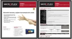Ansell MICROFLEX® 63-864 Koruyucu Eldiven L BEDEN