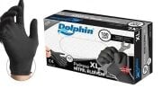 Dolphin Siyah Nitril Eldiven Pudrasız Ekstra Kalın XL (100 LÜ PAKET