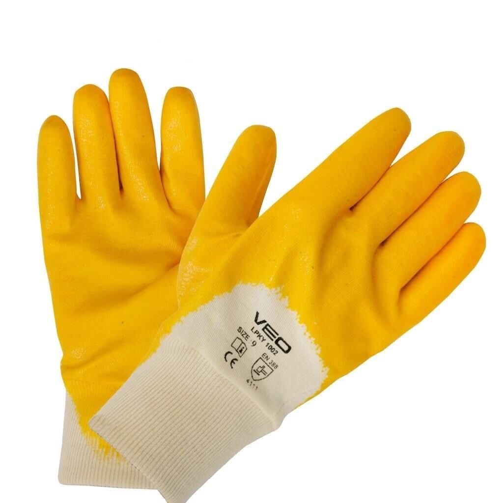 VEO 1002/10  YARIM KAPLI SARI NİTRİL ELDİVEN (12 ÇİFT) NO:10