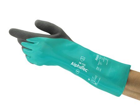 ANSELL AlphaTec® 58-735 KESİLMEYE(4X32C)  VE KİMYASALLARA DİRENÇLİ(AJKLMNOPT) ELDİVEN NO :8
