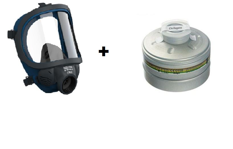 Aran Safety Rava630 T.Yüz Gaz Maskesi+DRAGER 6736121 NBC (Nükleer,biyolojik,kimyasal) filtre