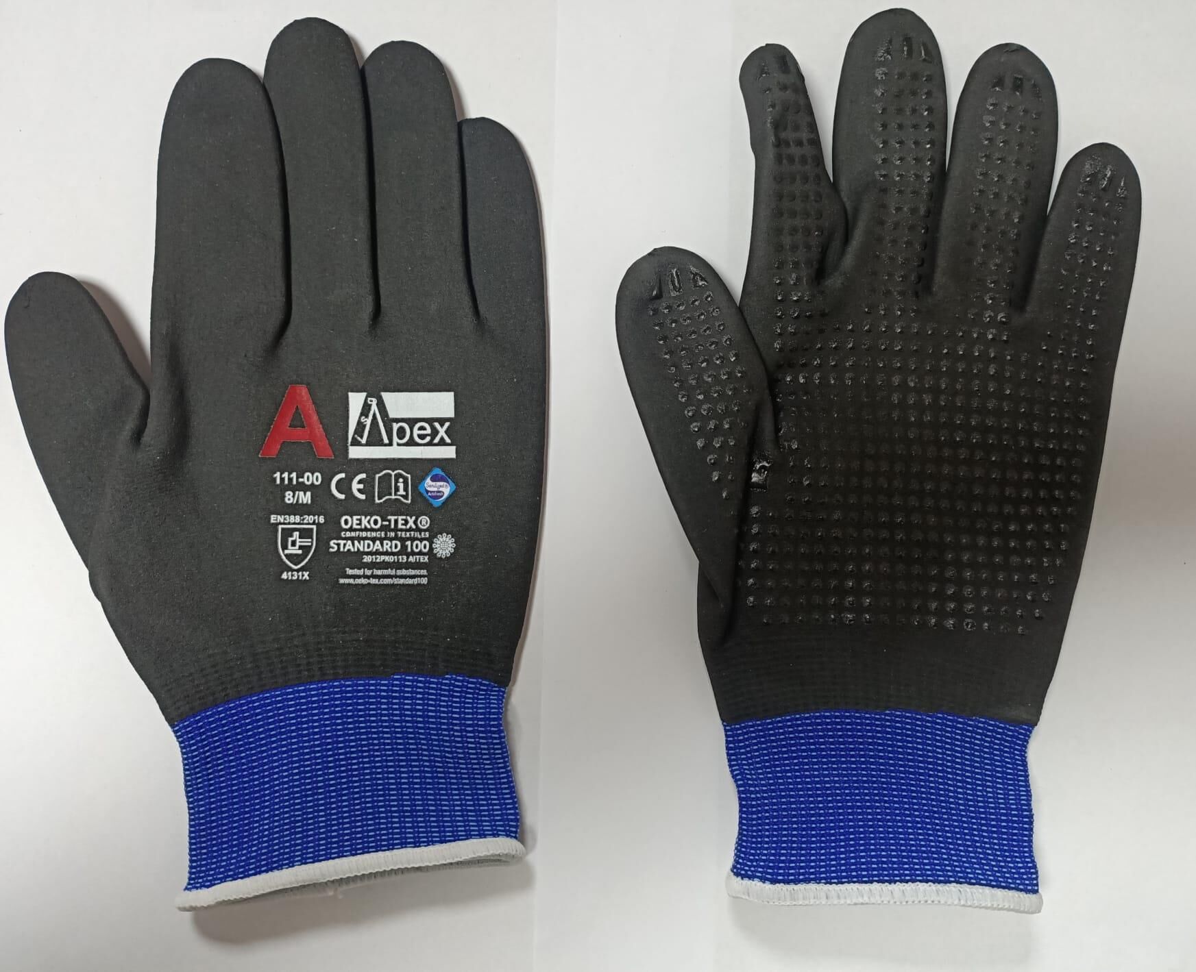 Apex 111-00 TAM KAPLI Nitril Köpük Eldiven Dodlu (4131X) NO:8