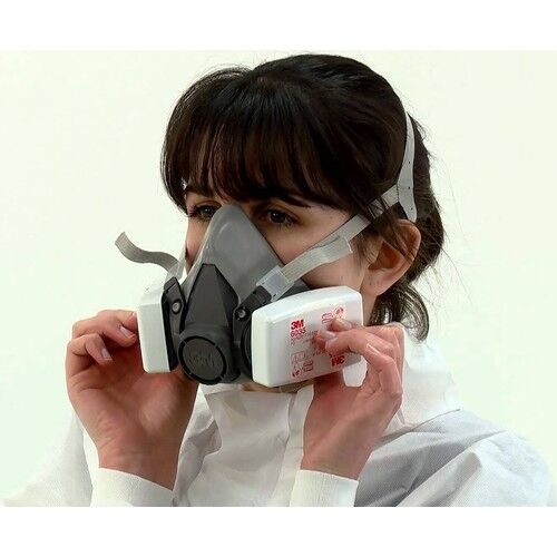 3m 6100 yarım yüz gaz maskesi ( S ) (beden (küçük boy)+ P3 FİLTRE (6035)