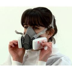 3m 6100 yarım yüz gaz maskesi ( S ) (beden (küçük boy)+ P3 FİLTRE (6035)