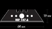Mure & Peyrot 147.6  Düz Yedek bıçak 0,6 mm (10 Adet)