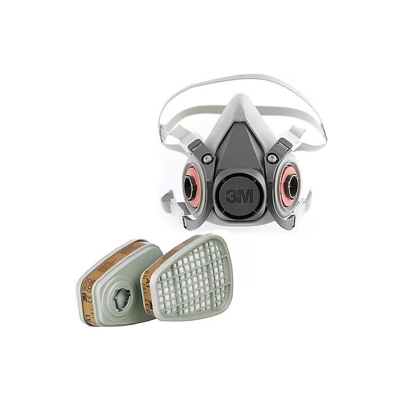 3m 6300 Yarım Yüz Gaz Maskesi+6051 A1 Filtresi