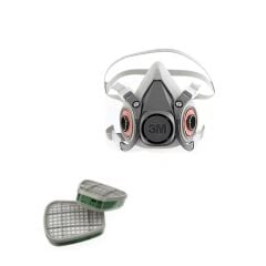 3m 6300 Yarım Yüz Gaz Maskesi+6054 K1 Amonyak Gaz Filtresi