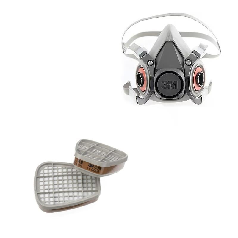 3m 6300 Yarım Yüz Gaz Maskesi+6055 A2 Organik Gaz / Buhar Filtresi