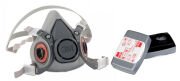 3m 6100 yarım yüz gaz maskesi ( S) (beden (Küçük boy)+ P3 Organik Solo Filtre (6038)