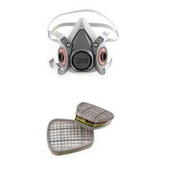 3m 6300 Yarım Yüz Gaz Maskesi+6059 ABEK1  Gaz ve Buhar Filtresi