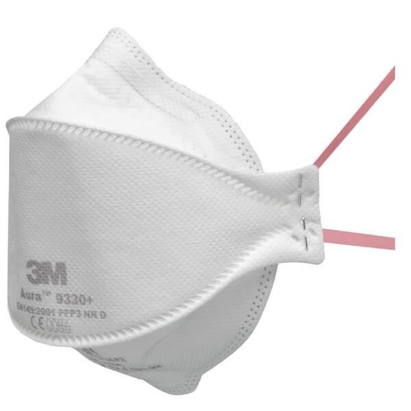 3M 9330  Aura  Ventilsiz Tek Kullanımlık Toz ve Sİs  Maskesi, FFP3   (10 adet)