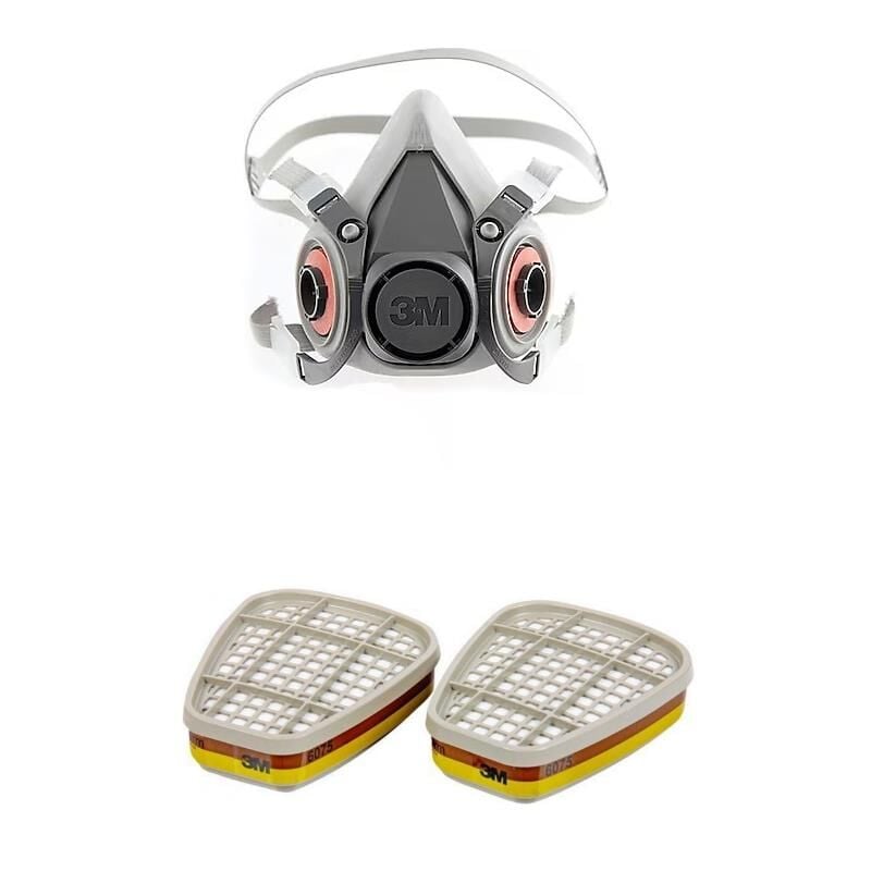 3m 6300 Yarım Yüz Gaz Maskesi+6075 Formaldehit Filtresi