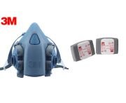 3m  7502 yarım yüz gaz maskesi ( M )+6038 AKTİF KARBONLU FİLTRE