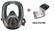 3M™ 6800 Tam Yüz Gaz Maskesi +6038 AKTİF KARBON FİLTRE